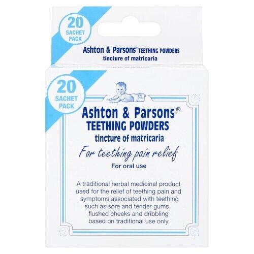 Teething Powders - Ashton And Parsons - 20 Sachets Infants GSL UK.