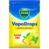 Vicks VapoDrops Lozenges Lemon And Menthol Sugar Free 72g