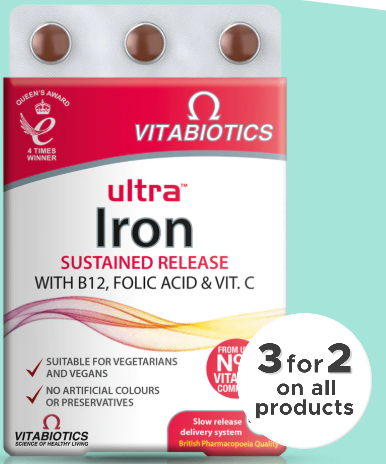 Vitabiotics Ultra iron sustained release 30 tablets