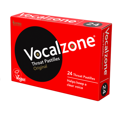 Vocalzone Throat Pastilles 24 Pastilles Helps Keep Clear Voice Pharmacy UK GSL