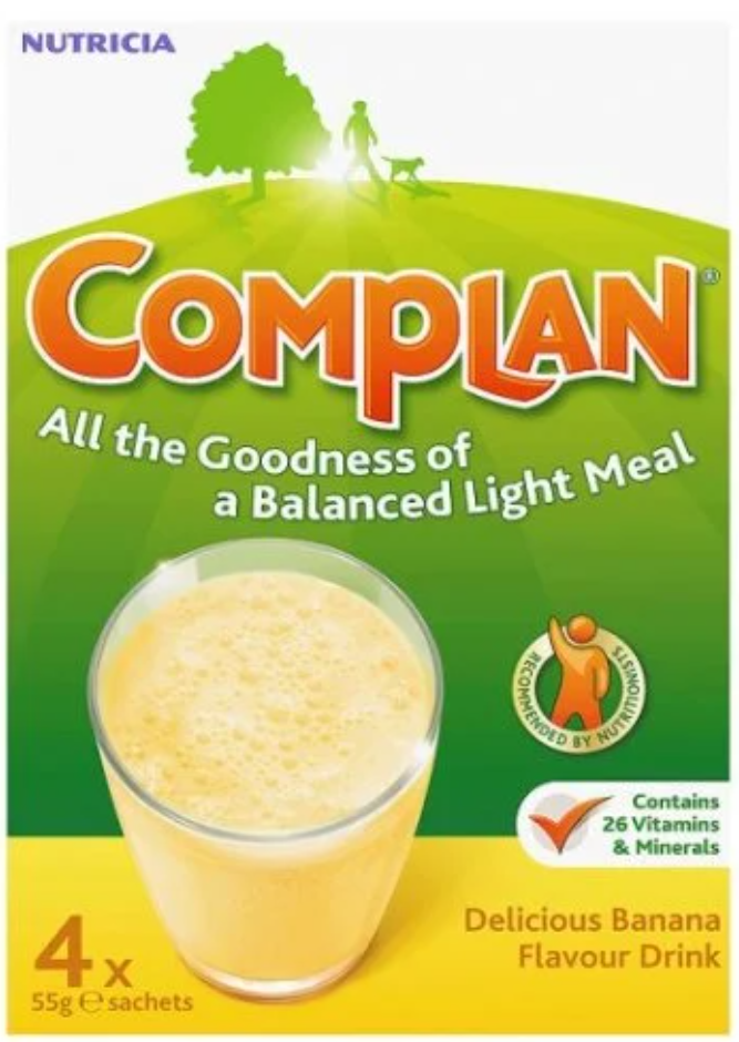 Complan Banana Nutritional Drink Sachets - 4 x 55g