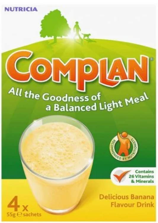 Complan Banana Nutritional Drink Sachets - 4 x 55g