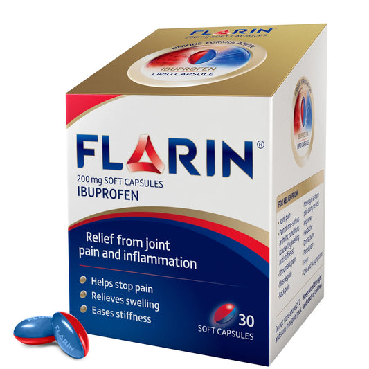 Flarin 200mg Soft Capsules - 30 Count | Effective Pain Relief and Anti-Inflammatory