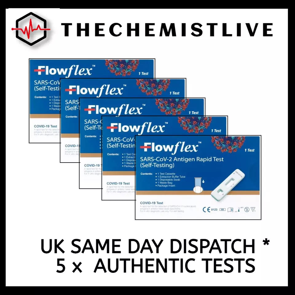 5X Covid-19 Flowflex Rapid Antigen Lateral Flow Covid 19 Home Test LFT Pharmacy