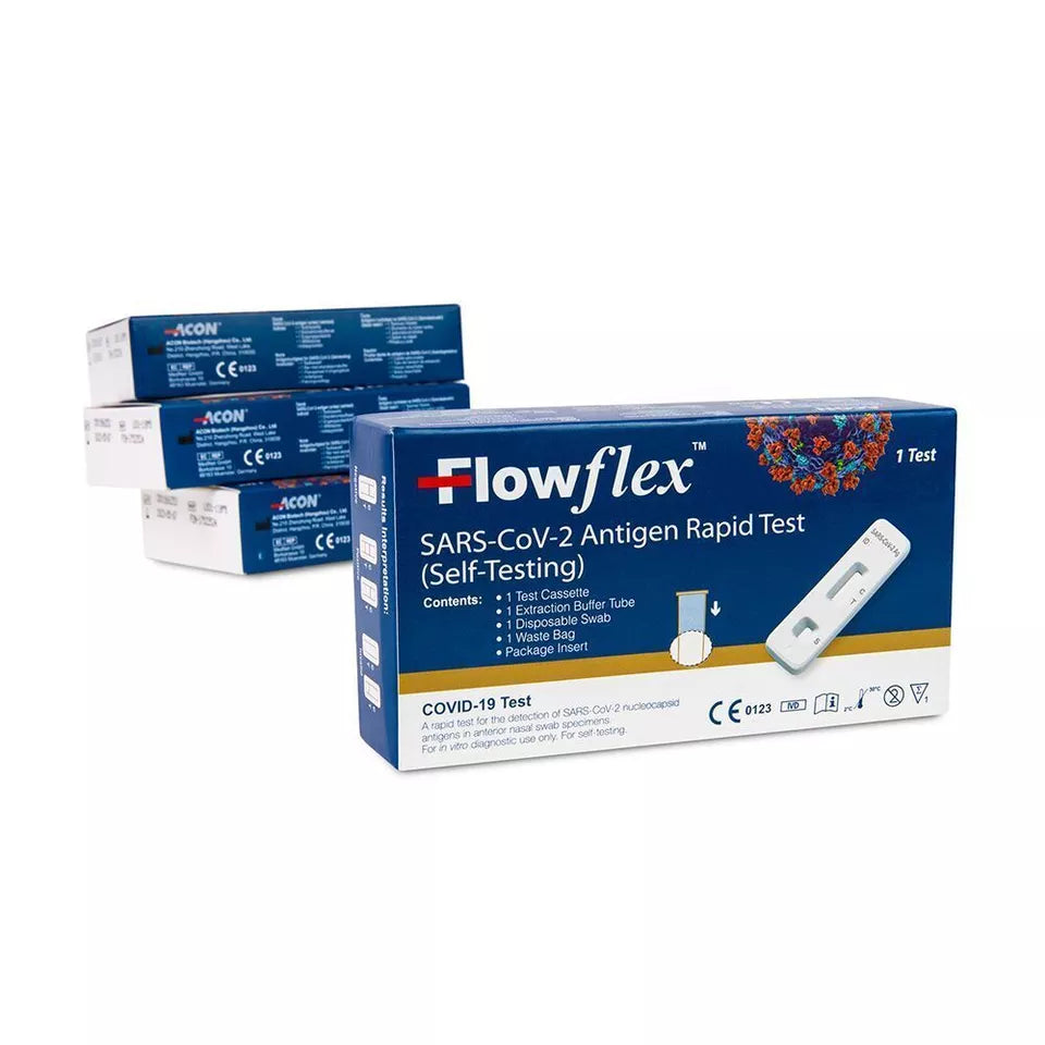 10X Covid-19 Flowflex Rapid Antigen Lateral Flow Covid 19 Home Test LFT Pharmacy (Copy)