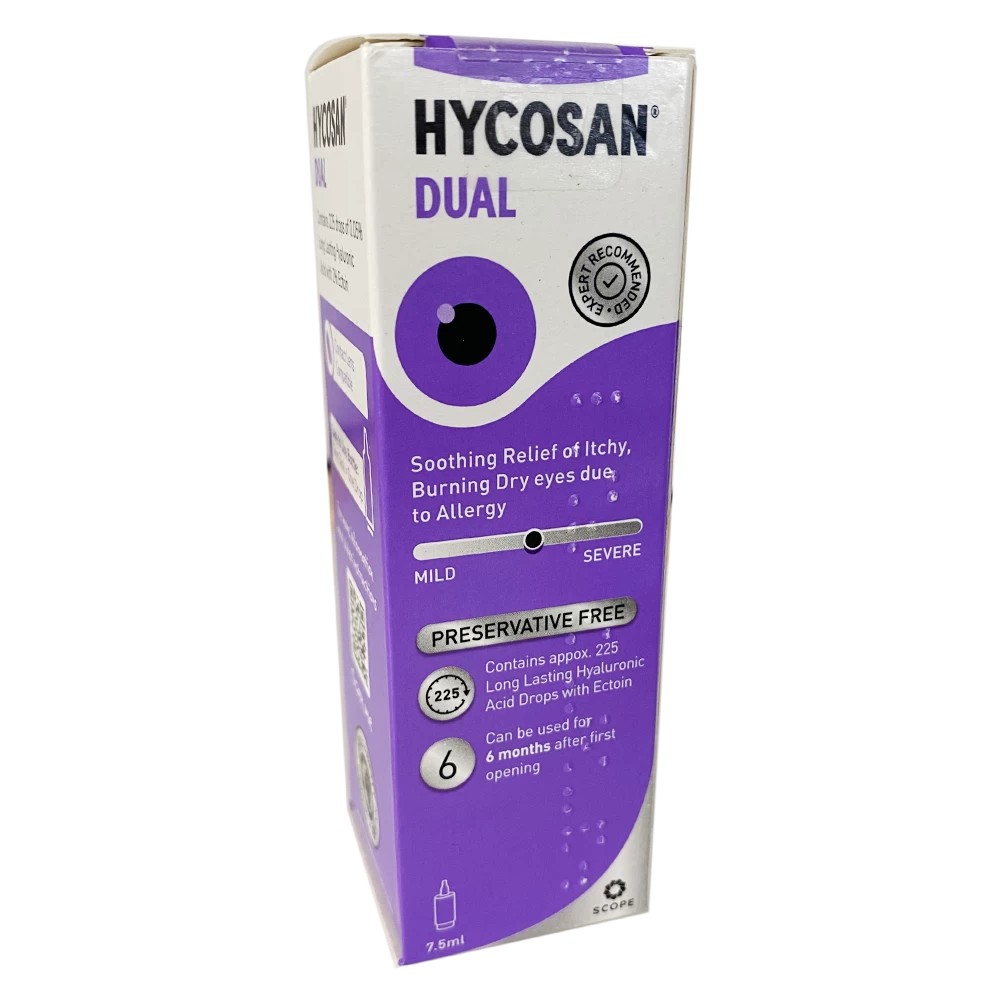 Hycosan Dual 0.1% Preservative Free Eye Drops 7.5ml