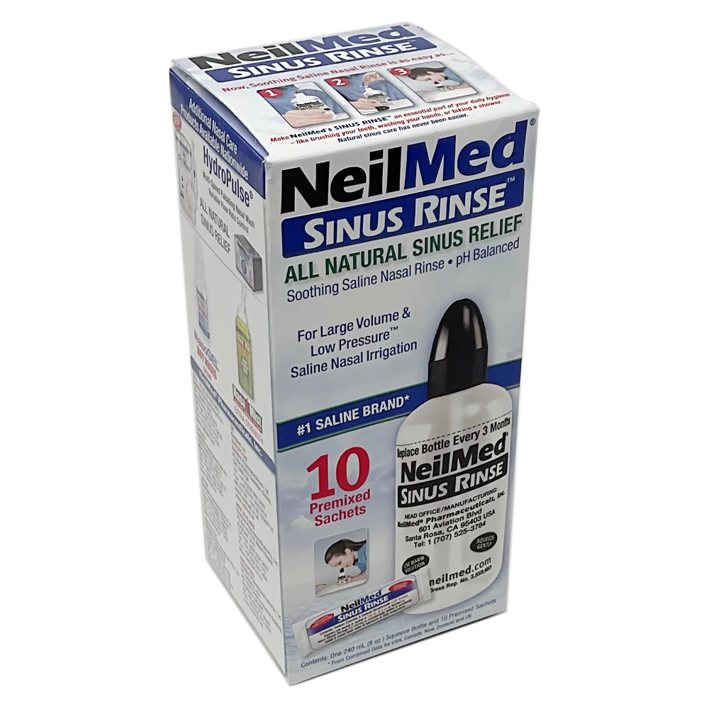 NeilMed Sinus Rinse Starter Kit with 10 Premixed Sachets