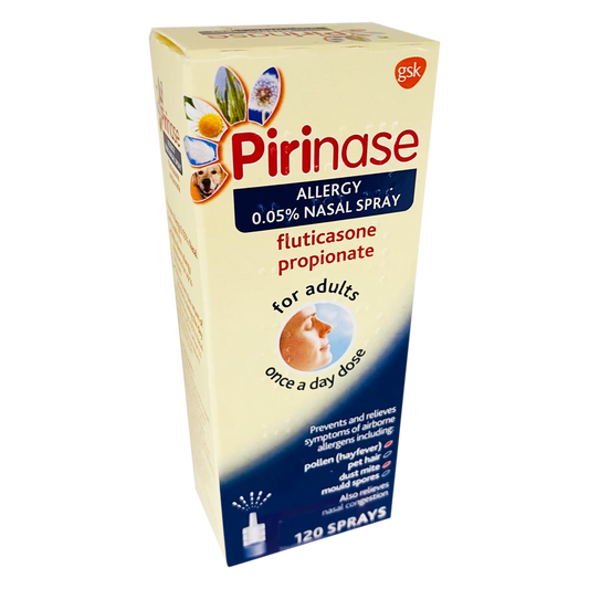 Pirinase Allergy Nasal Spray 120 Sprays (Fluticasone Propionate 0.05%)