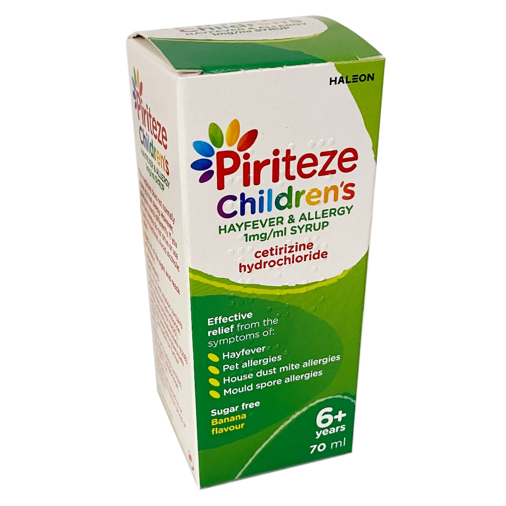 Piriteze Syrup 70ml (Cetirizene Hydrochloride 1mg)