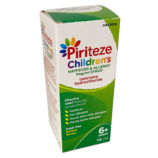 Piriteze Syrup 70ml (Cetirizene Hydrochloride 1mg)