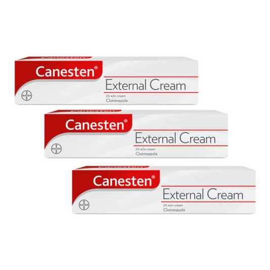 3x Canesten Thrush Cream (Box May Vary)  -20g - 2% Pharmacy only medication (P).