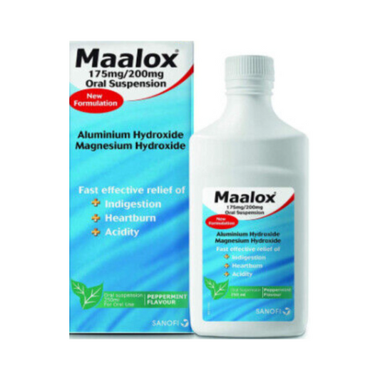 Maalox 175mg/200mg Oral Suspension 250ml Heartburn Acid Reflux Gastritis Soother