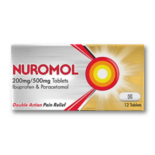 Nuromol 200mg/500mg - Ibuprofen/Paracetamol - 12 Tablets
