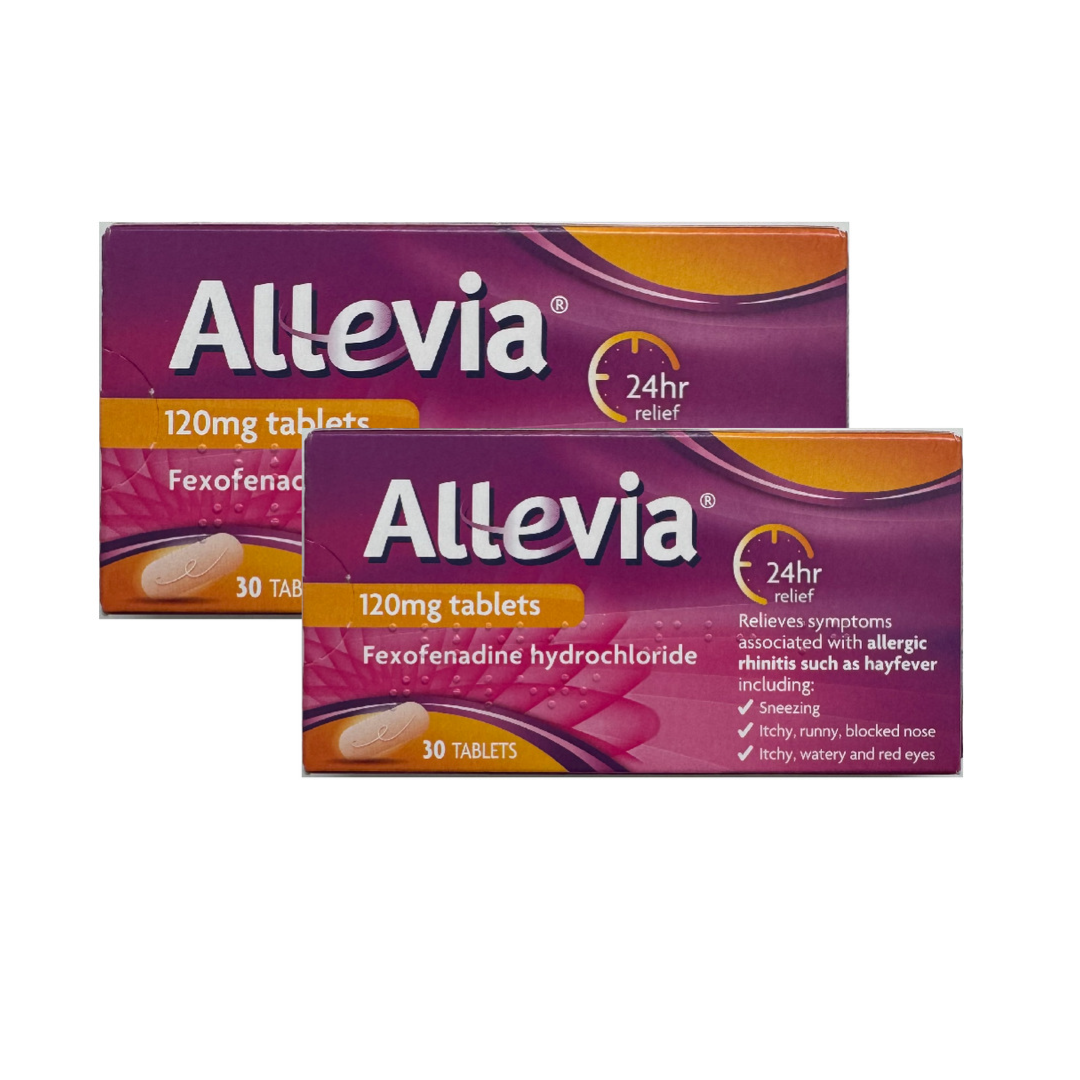 Allevia 120mg Hayfever Allergy Relief - 30 Tablets X2