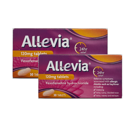 Allevia 120mg Hayfever Allergy Relief - 30 Tablets X2