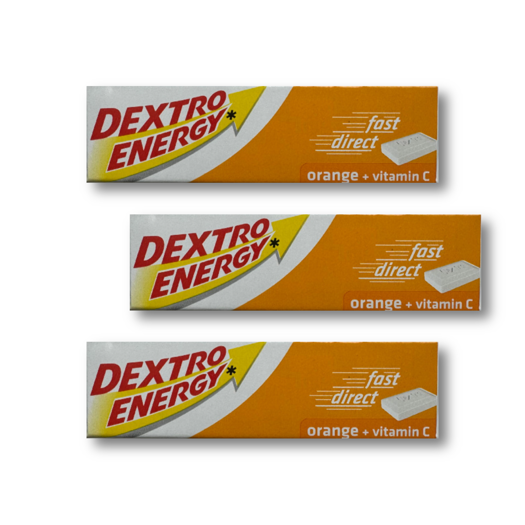 Dextro Energy Dextrose Glucose Fast Acting Tablets Orange 47g X3