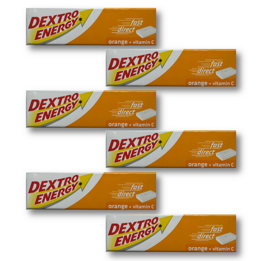 Dextro Energy Dextrose Glucose Fast Acting Tablets Orange 47g X6