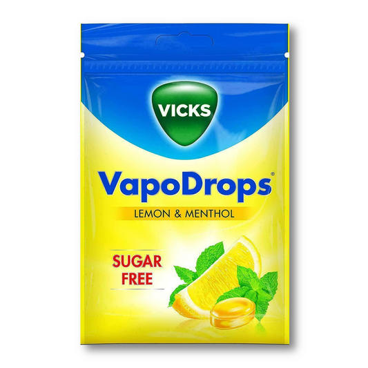Vicks VapoDrops Lozenges Lemon And Menthol Sugar Free 72g