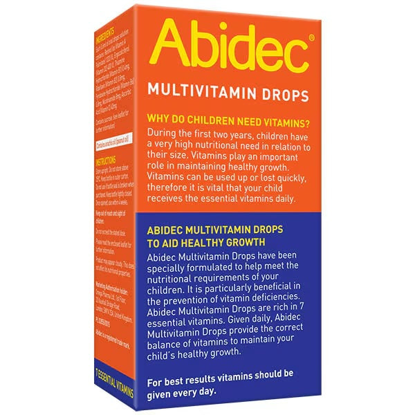 Abidec Multivitamin Drops - 25ml | Essential Vitamins for Infants and Young Children