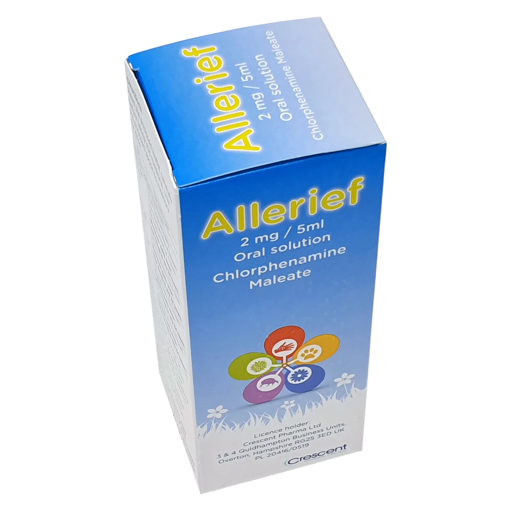 Chlorphenamine Maleate 2mg/5ml oral solution 150ml (Allerief)