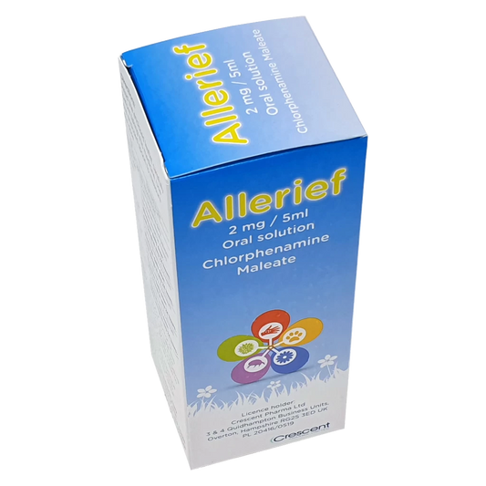 Chlorphenamine Maleate 2mg/5ml oral solution 150ml (Allerief)