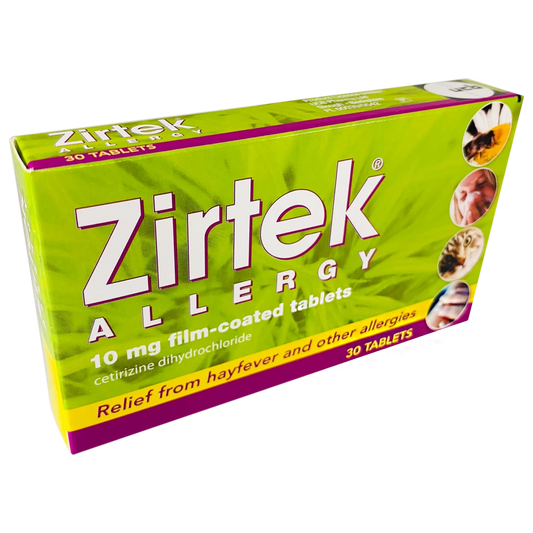 Zirtek allergy tablets (cetirizene dihydrocloride 10mg) - 30 tablets